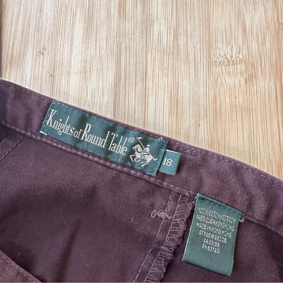 Vintage - Polo- Knights of the Round Circle - Button Front Skirt - Brown-Size 18 - Picture 9 of 9